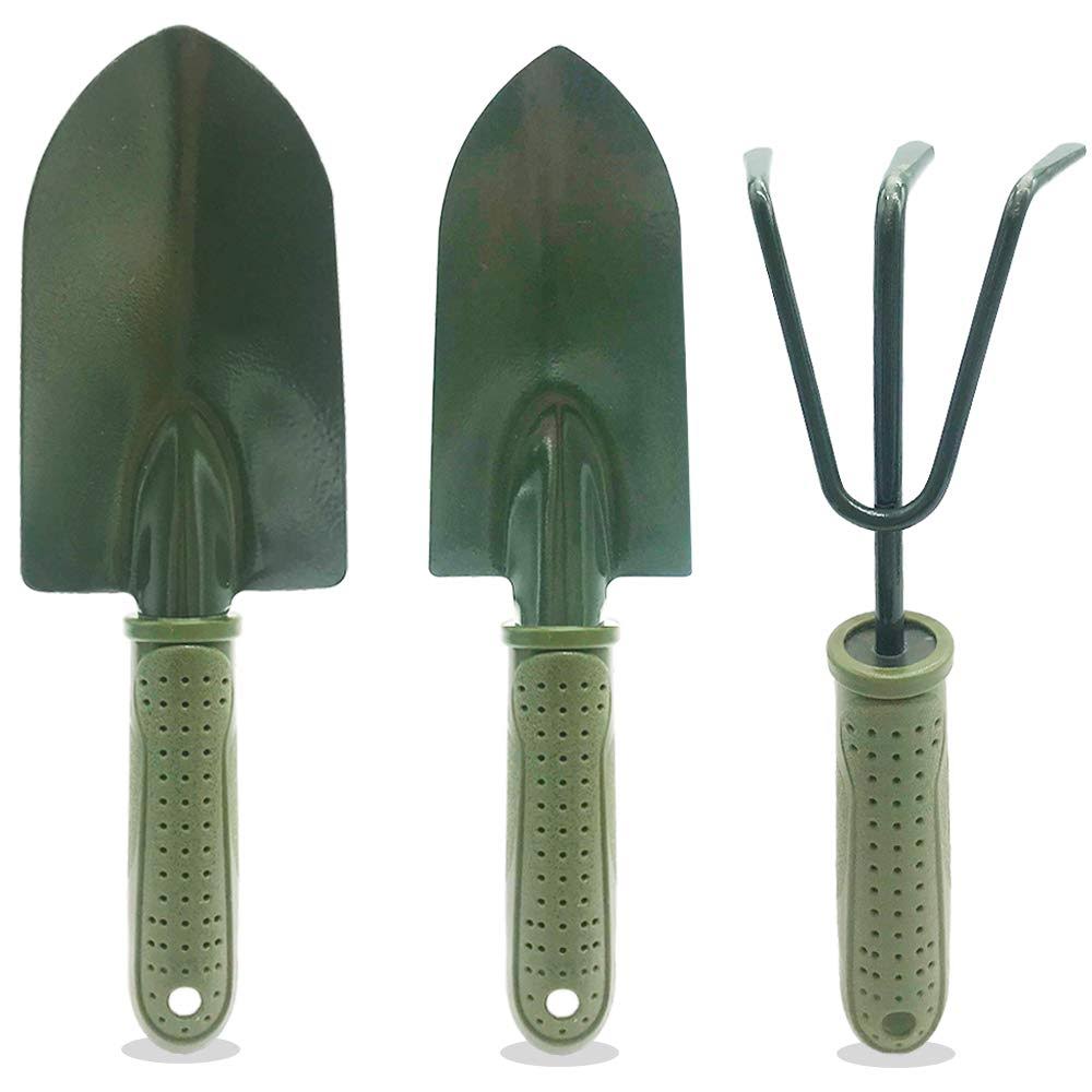 3 Pieces Small Gardening Tools Seed Handheld Shovel Rake Spade